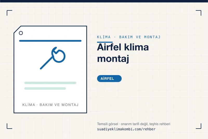 Temsili görsel: "Airfel klima montaj" konulu klima rehber kartı, bakım ve montaj