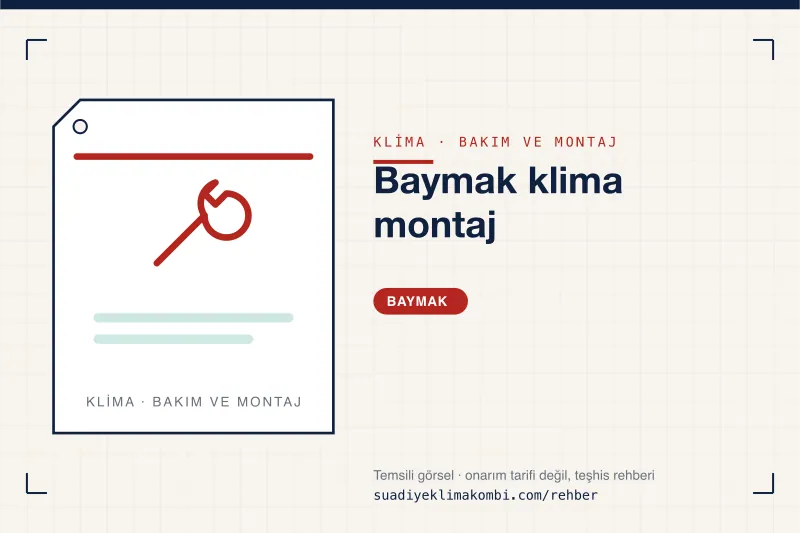 Temsili görsel: "Baymak klima montaj" konulu klima rehber kartı, bakım ve montaj
