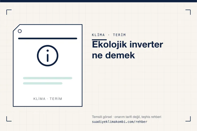 Temsili görsel: "Ekolojik inverter ne demek" konulu klima rehber kartı, terim