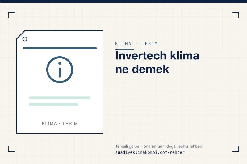 Temsili görsel: "İnvertech klima ne demek" konulu klima rehber kartı, terim
