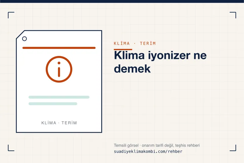 Temsili görsel: "Klima iyonizer ne demek" konulu klima rehber kartı, terim