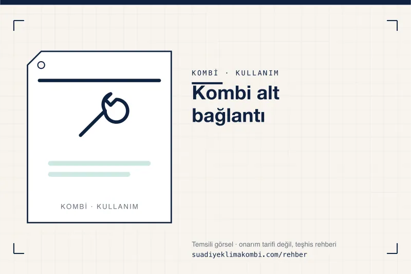Temsili görsel: "Kombi alt bağlantı" konulu kombi rehber kartı, kullanım