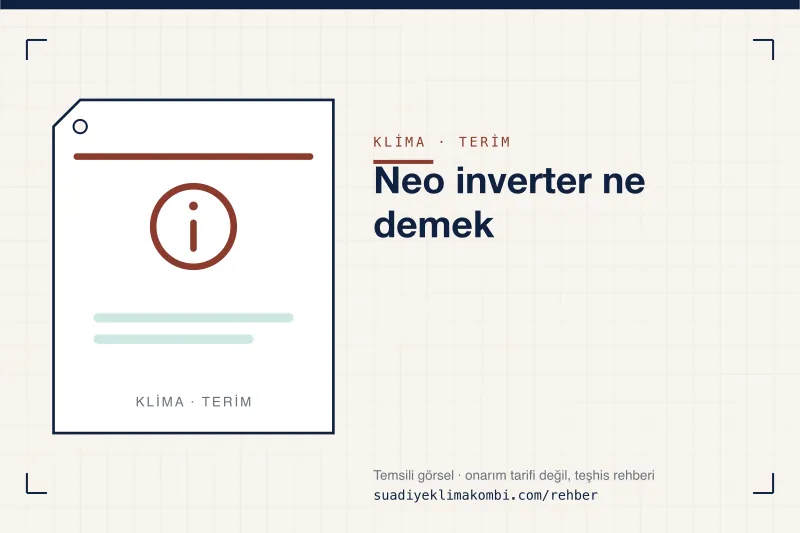 Temsili görsel: "Neo inverter ne demek" konulu klima rehber kartı, terim